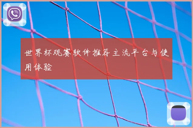 世界杯观赛软件推荐主流平台与使用体验